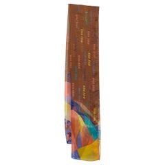 Miu Miu Brown Printed Silk Stole