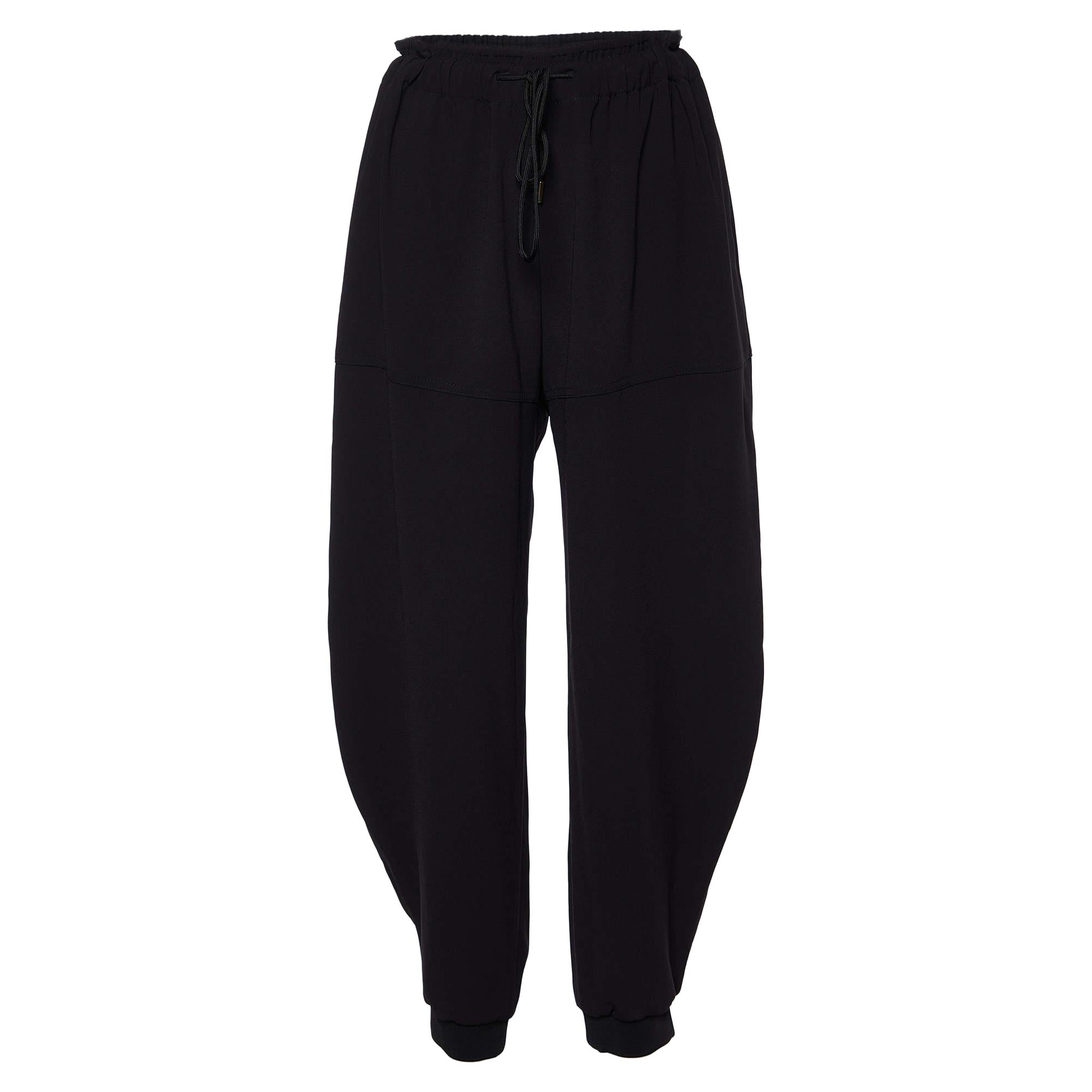 Chloe - Joggers neri in crêpe L.A.
