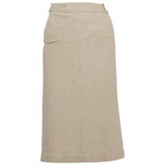Jacquemus Beige Linen Cross-Over Waist Skirt M