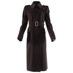 Yves Saint Laurent by Tom Ford autumn-winter 2001 brown wool military coat