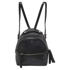 Fendi Black Leather Mini By The Way Backpack