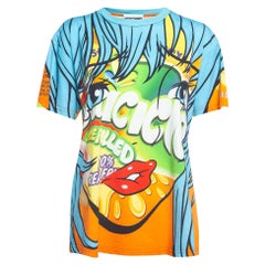 Moschino Multicolor Juice Box Cartoon Print Cotton T-Shirt L