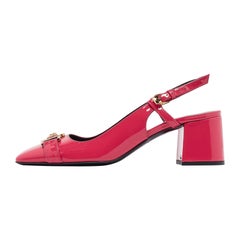 Versace Pink Patent Slingback Pumps Size 36