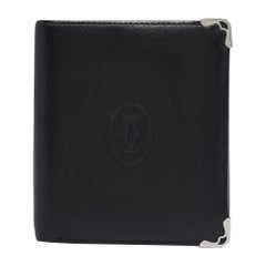 Cartier Black Leather Must De Cartier Bifold Wallet