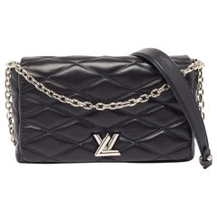 Louis Vuitton Black Leather Malletage GO-14 MM Bag