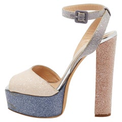 Giuseppe Zanotti Sandali Lavinia Tricolore Glitter Grosso Taglia 41