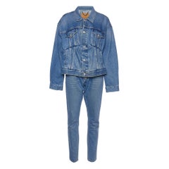 Balenciaga Blue Denim Jacket & Jeans Set M