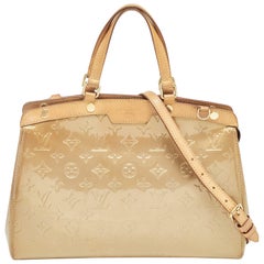 Sac Louis Vuitton Beige Poudre Monogram Vernis Brea MM