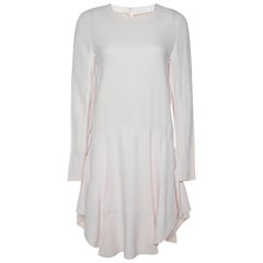 Chloe Pink Mist Crepe Mini Dress Full Sleeves M