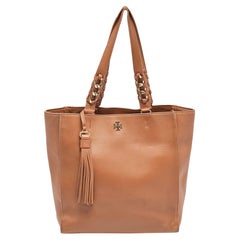 Tory Burch Brown Leather Brooke Tote