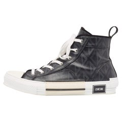 Dior Black Canvas B23 High Top Sneakers Size 45