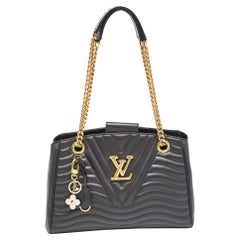 Louis Vuitton Black Quilted Leather New Wave Bag