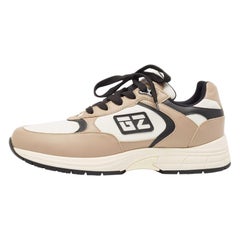 Giuseppe Zanotti Pelle Bianca/Beige GZ Scarpe da Ginnastica Basse Taglia 45