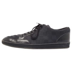 Louis Vuitton - Baskets offshore noires en tissu damier graphite et cuir, taille 42