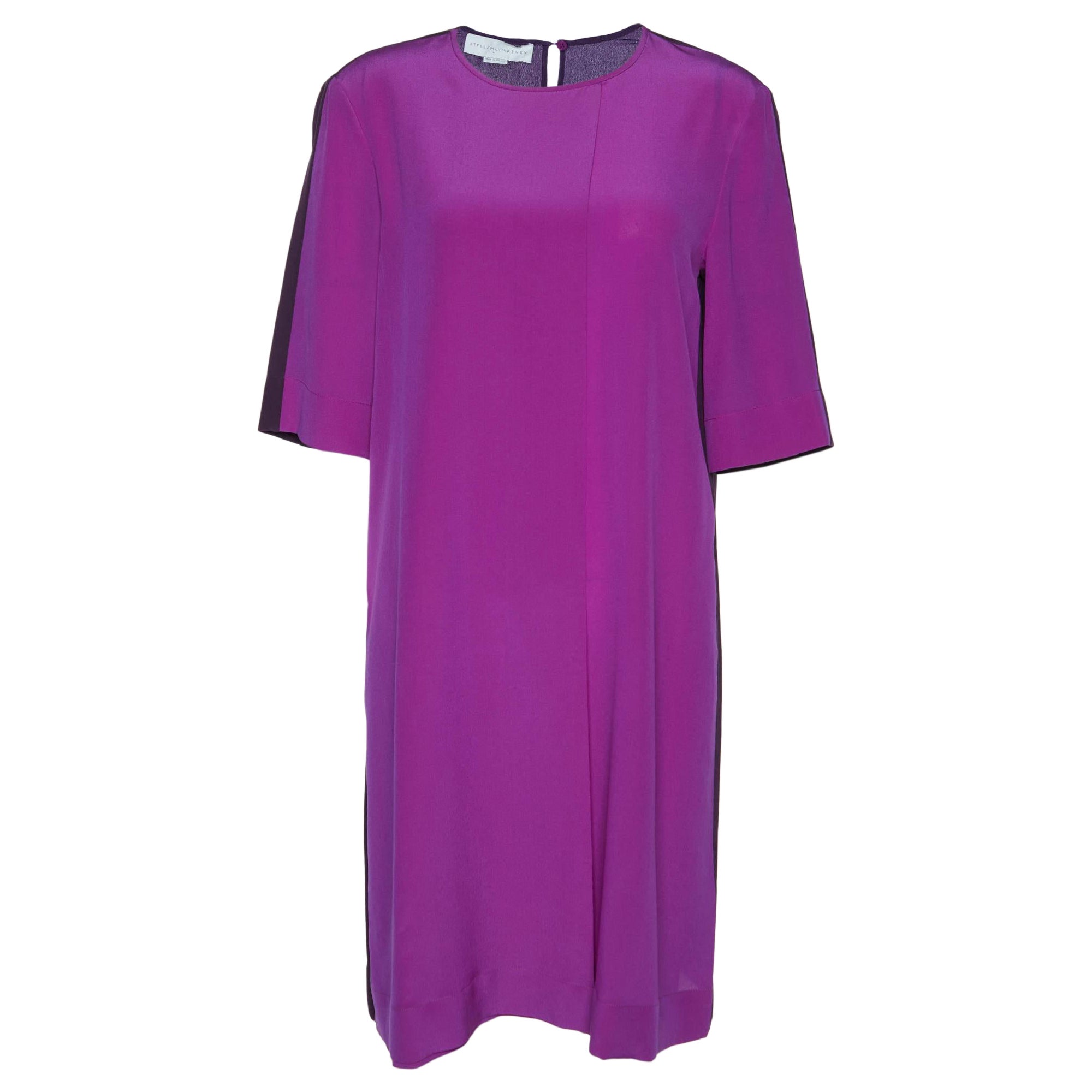 Stella McCartney Purple Silk Overlap Dress M