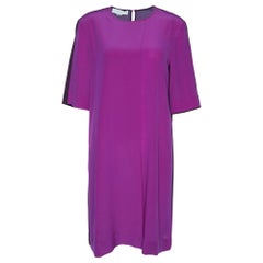 Stella McCartney Purple Silk Overlap Dress M