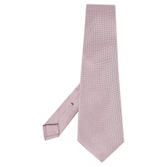 Tom Ford Pink Bucket Weave Silk Traditional Tie