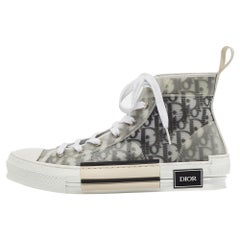 Dior Grey/White PVC and Mesh B23 High Top Sneakers Size 41