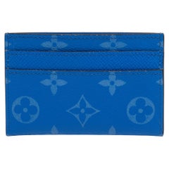 Louis Vuitton Agave Blue Monogram Canvas Porte Cartes Double Card Holder