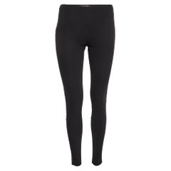 Roberto Cavalli Black Sequin Jersey Leggings M