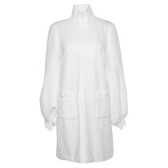 Gucci S.S. White Mini Vestito in Jersey con GG in rilievo