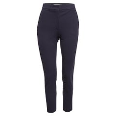 Pantalon formel Max Mara bleu marine en crêpe extensible XS