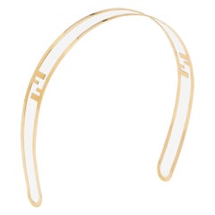 Fendi FF Gold Tone Headband