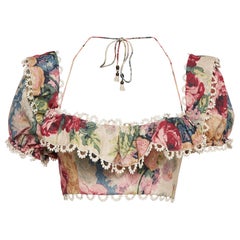 Zimmermann Top sin hombros Melody estampado multicolor S