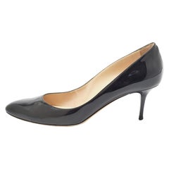 Jimmy Choo Black Patent Leather Bridget Pumps Size 41