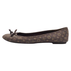 Louis Vuitton Brown Canvas Ballet Flats Size 40.5