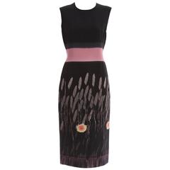 Prada Silk Cotton Printed Sleeveless Sheath Dress, Spring - Summer 1998 2