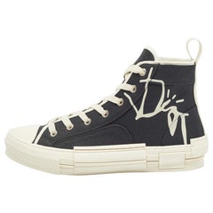 Dior Black Canvas Jack B23 High Top Sneakers Size 41.5