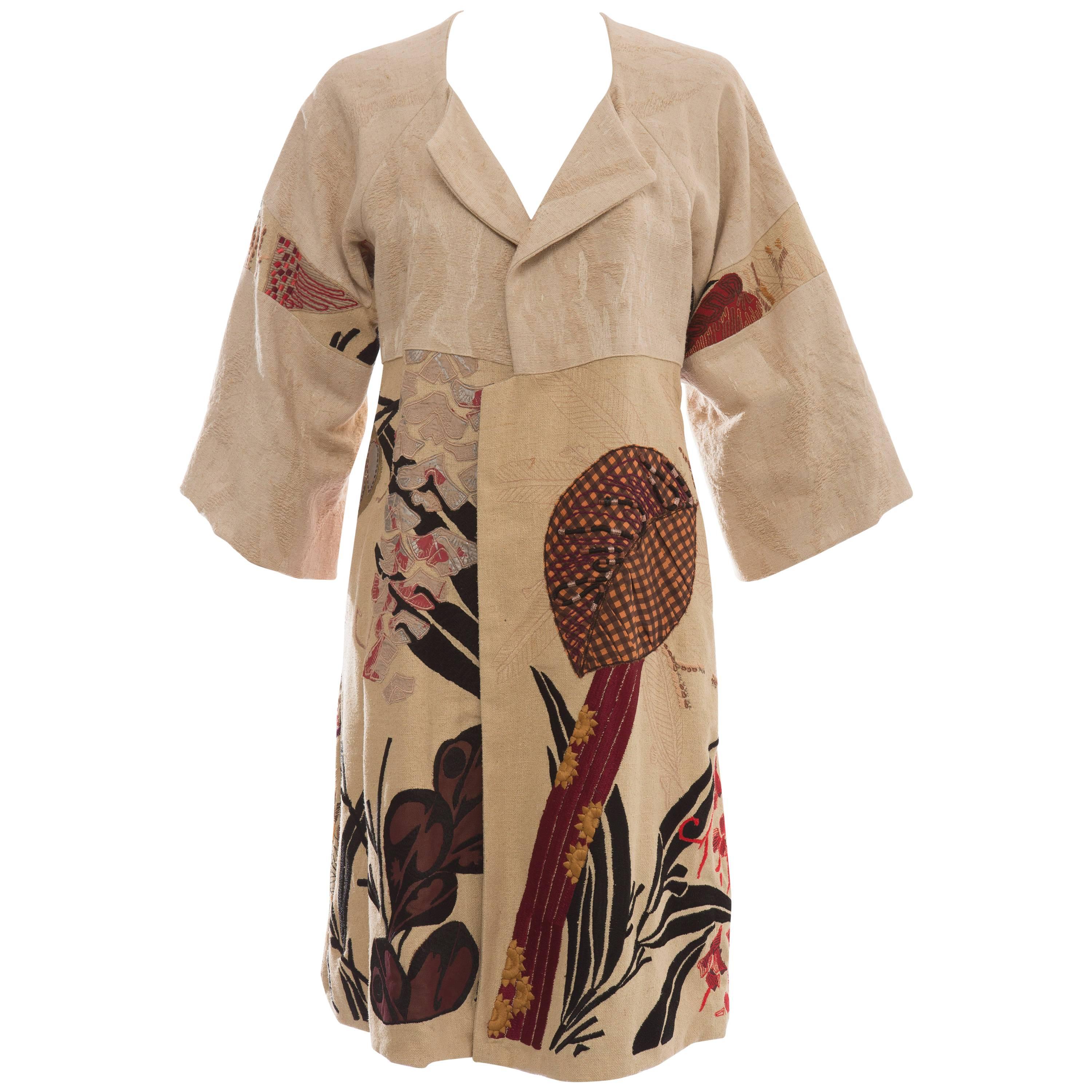 Dries Van Noten Silk Cotton Embroidered Patchwork Coat, Spring - Summer 2006