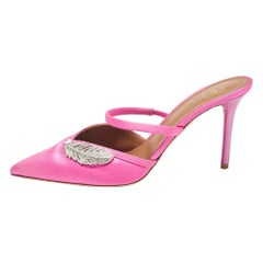 Malone Souliers Pink Satin Fara Mules Size 40