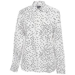 Kenzo White All-Over Print Cotton Shirt L