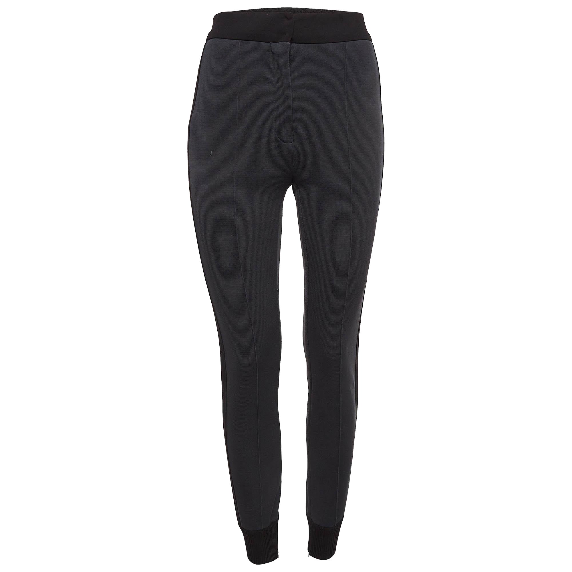 Dolce & Gabbana Grey Side Stripe Nylon Knit Joggers S For Sale