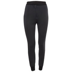 Dolce & Gabbana Grey Side Stripe Nylon Knit Joggers S