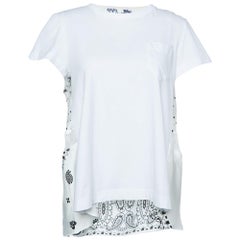 Top svasato in cotone e raso a pannelli di Sacai Whiting L.A.