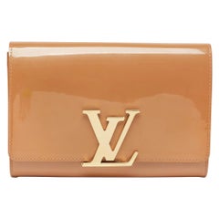 Louis Vuitton Rose Velours Patent Leather Louise Clutch