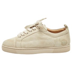 Christian Louboutin Grey Suede Louis Junior Sneakers Size 39