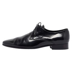 Burberry Black Leather  Lace Up Oxfords Size 43