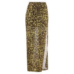 Versace Le Bonitas - Set copricostume in rete con stampa leopardata giallo L.A.