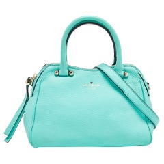 Used Kate Spade Tiffany Blue Leather Mini Charles Street Audrey Satchel