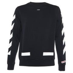 Off-White Schwarzer Arrow Print Baumwolle Rundhalsausschnitt Sweatshirt XS