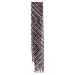 Missoni Multicolor Zig Zag Pattern Lurex Knit Stole