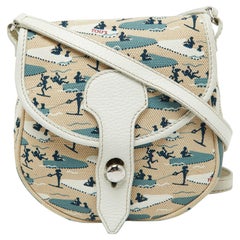 Tod's Mehrfarbige Crossbody-Tasche aus bedrucktem Segeltuch und Leder