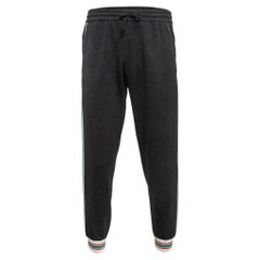 Gucci Navy Blue GG Jacquard Knit Side Tape Trackpants S