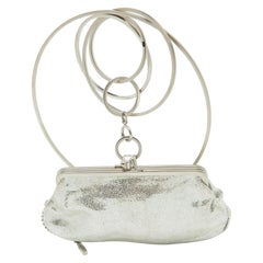 Pochette con anelli in pelle scamosciata A. Silver di Fendi