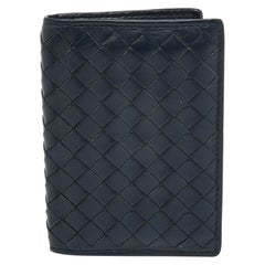 Bottega Veneta Portafoglio in pelle Intrecciato Blu