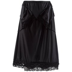 Margiela Spring-Summer 2003 black polyester artisanal reconstructed skirt